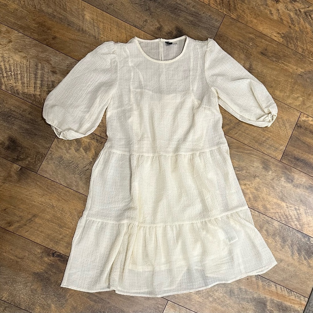 H&M DIVIDED Tiered Gauze Dress, Size XXS